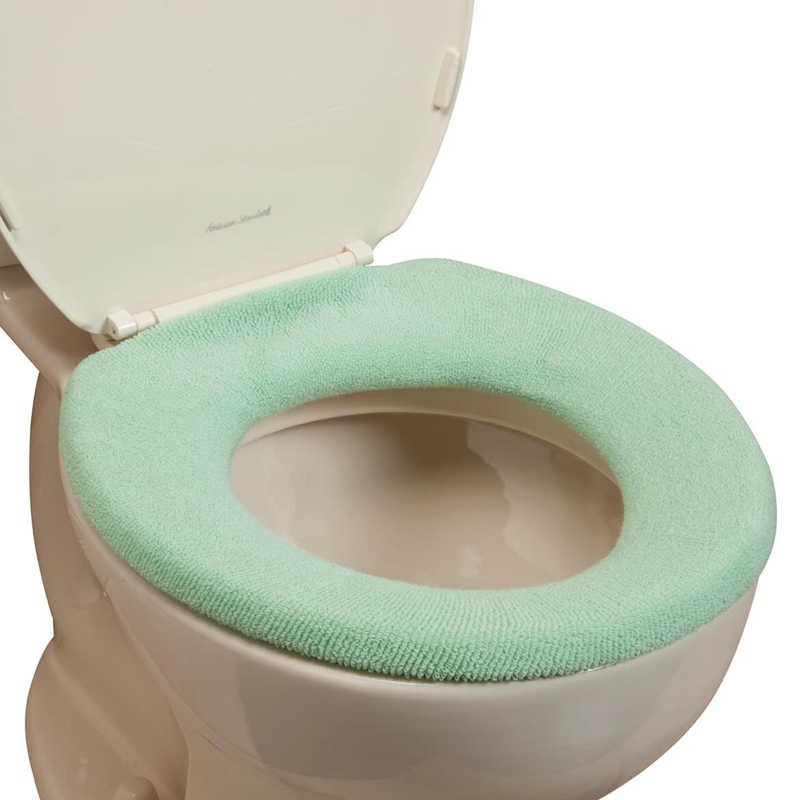 Elastic Cushioned Toilet Seat Cover Universal Fit White | Ivory