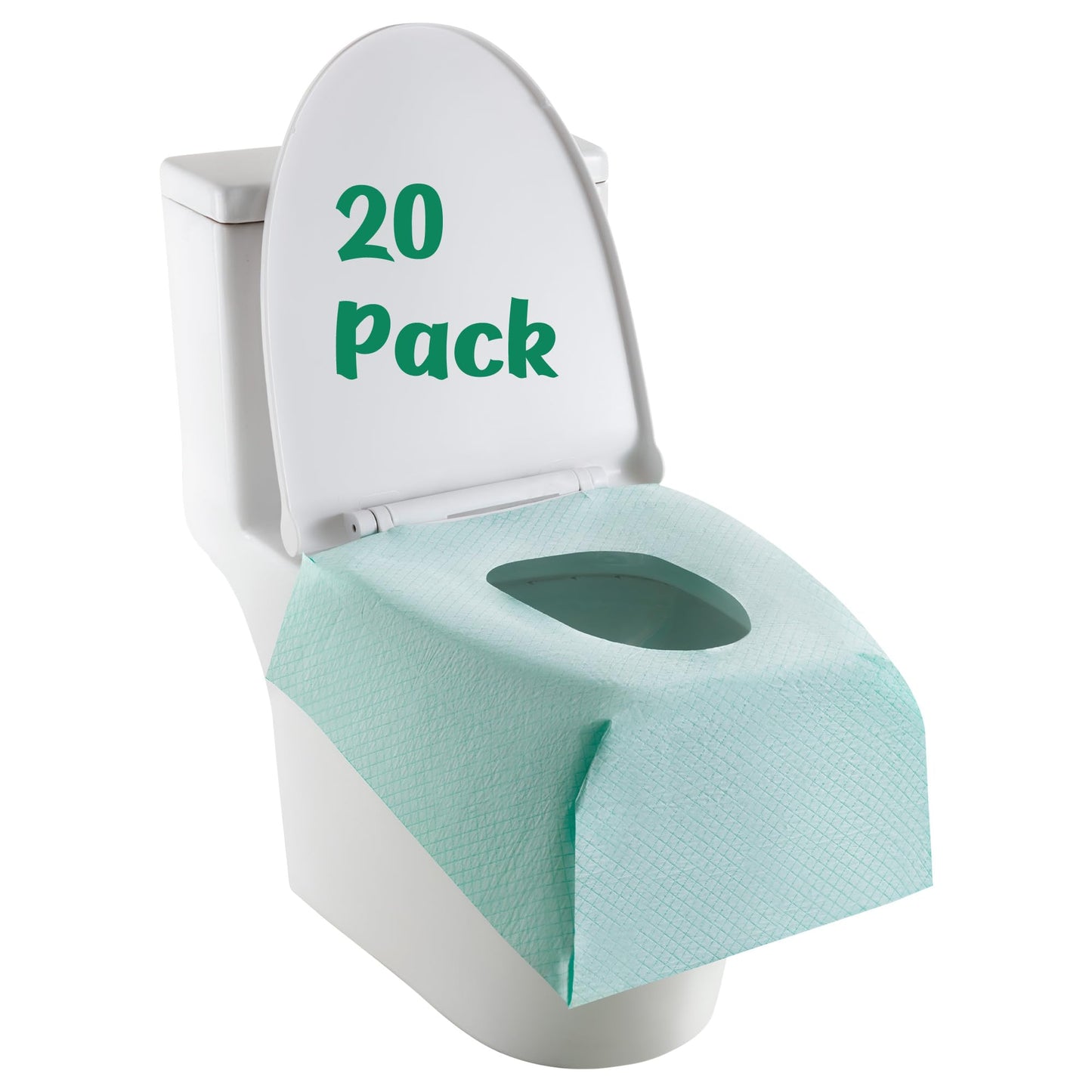 YOUNGTIME Toilet Seat Covers Disposable 20 Pack, Faster use-Sticker Free XL Waterproof Toilet Seat Cover for Adults and Kids Potty Training,Travel Accessories for Public Restrooms,Airplane(Colorful)