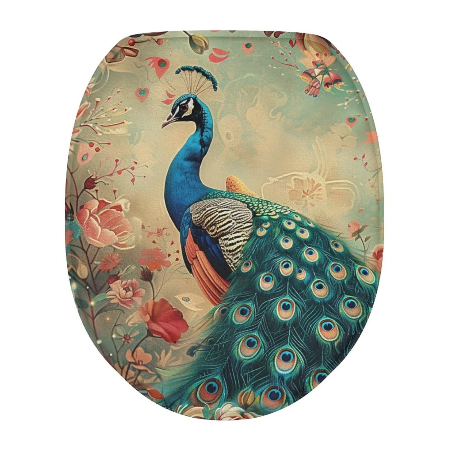 Purple Gothic Cat Toilet Lid Cover Elongated Toilet Seat Lid Covers Replacement Universal Toilet Seat Cover Fits Accessories Decor Soft Toilet Protector Cover Fits Most Toilet Lids-1