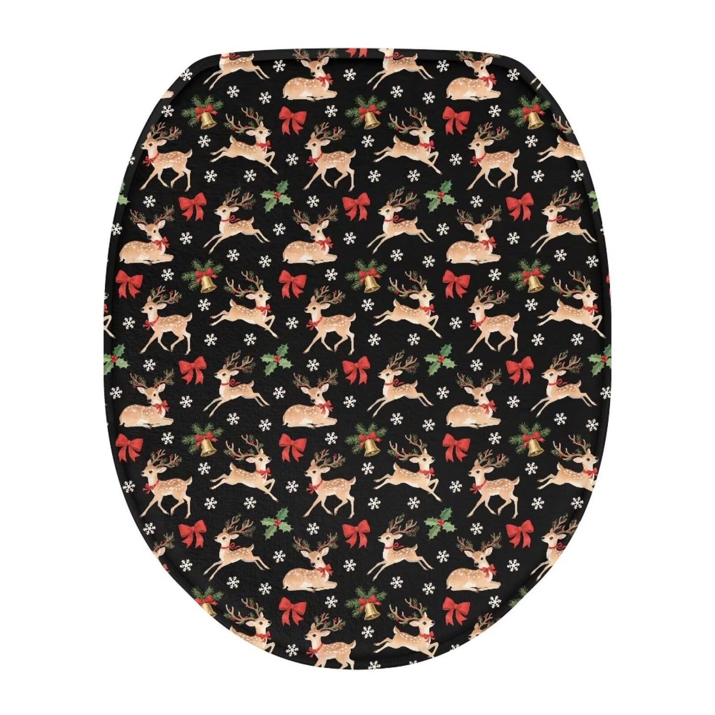 Dinosaur Toilet Lid Cover, Comfortable Dustproof and Reusable Toilet Seat Cover, Flannel Soft Bathroom Accessories Toilet Lid Cover