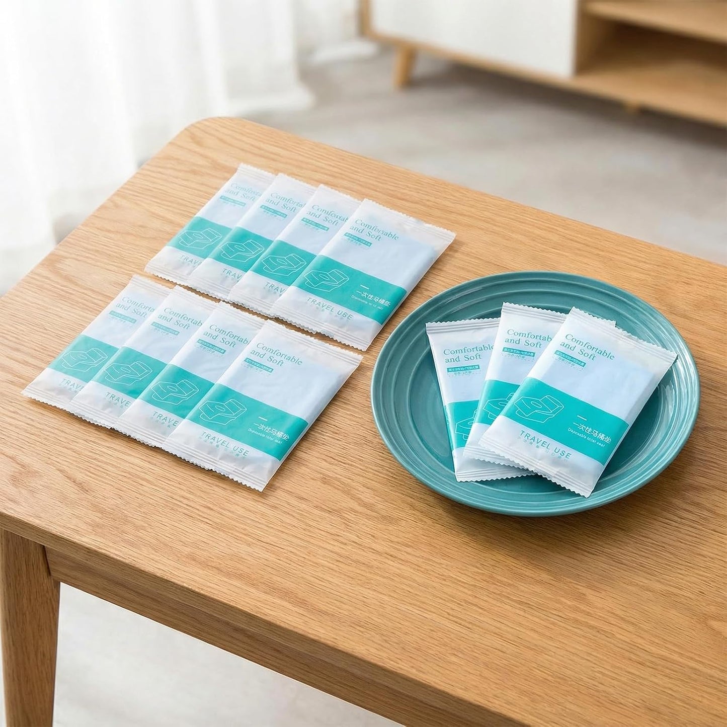 100 Pack Disposable Toilet Seat Covers 16x24 Inch Travel Toilet Covers | Individually Wrapped, Extra Large, Potty Liners, Portable Travel Seat Cover, Waterproof