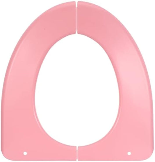 Portable Waterproof Toilet Seat Cushion Foldable Washable Bathroom Toilet Cover Pad with Non-Slip Backing for Home Office Travel 15.35X14.96In