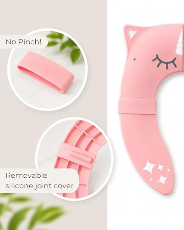 Hippypotamus Travel Potty Seat for Toddler - No-Pinch Folding Potty Training Seat - Non-Slip Silicone Grips - Includes Free Travel Bag (PINK Unicorn)