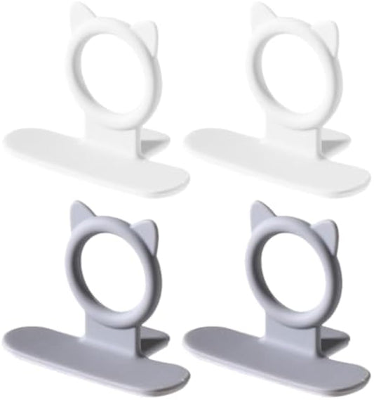 Luxshiny 4Pcs Toilet Lid Handle Adhesive Toilet Seat Lifter for Bathroom Hands-Free Lid Opening Touch Free Bathroom Accessory Easy Install Seat Lift Handle