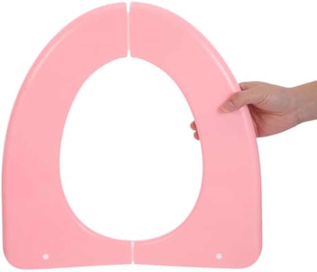 Portable Waterproof Toilet Seat Cushion Foldable Washable Bathroom Toilet Cover Pad with Non-Slip Backing for Home Office Travel 15.35X14.96In