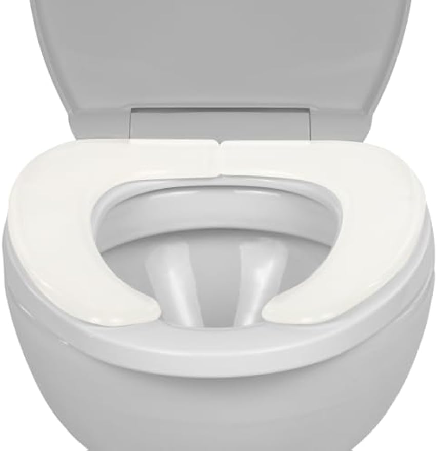 Vive Gel Toilet Seat Cushion Cover - Raised Padded Riser Cushion for Elongated, Standard, and Commode Chairs- Seat Warmer Pressure & Pain Relief Comfort- Adhesive Donut Pad for Elderly, Seniors