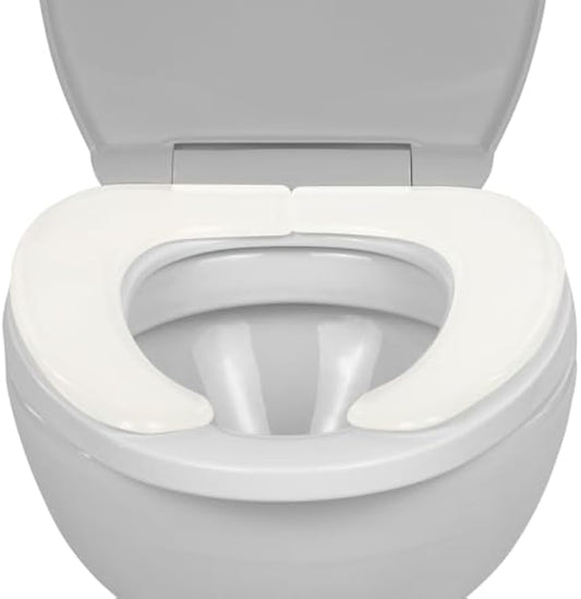 Vive Gel Toilet Seat Cushion Cover - Raised Padded Riser Cushion for Elongated, Standard, and Commode Chairs- Seat Warmer Pressure & Pain Relief Comfort- Adhesive Donut Pad for Elderly, Seniors