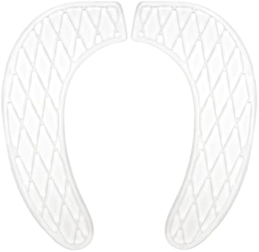 Gel Toilet Seat Cushion - Toilet Cushion for Bathroom - Portable and Washable - Universal Padded Toilet seat for Standard U Shape Toilet Seats -Adhesive Toilet Seat Cushion for Women Seniors (Clear)