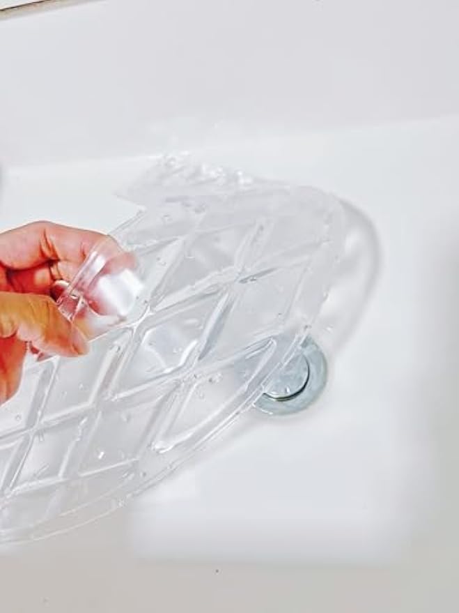 Gel Toilet Seat Cushion - Toilet Cushion for Bathroom - Portable and Washable - Universal Padded Toilet seat for Standard U Shape Toilet Seats -Adhesive Toilet Seat Cushion for Women Seniors (Clear)