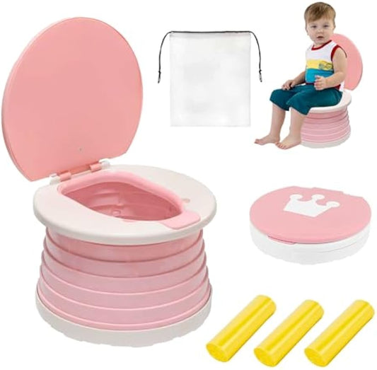 Portable Potty for Toddler,Travel Potty Seat for Toddler,Travel Toilet Kids | Portable Toilet for Kids,Car Potty for Toddler with 45 Liners,for Toddler Travel, Camping, Foldable, Indoor/Outdoor Use