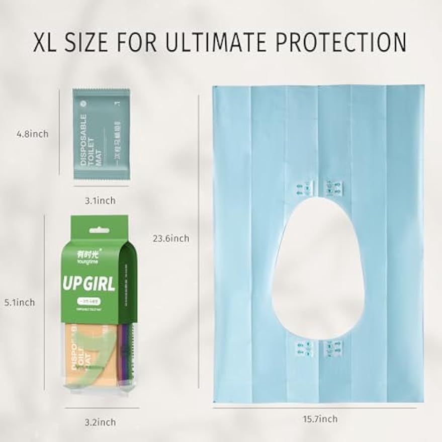 YOUNGTIME Toilet Seat Covers Disposable 20 Pack, Faster use-Sticker Free XL Waterproof Toilet Seat Cover for Adults and Kids Potty Training,Travel Accessories for Public Restrooms,Airplane(Colorful)