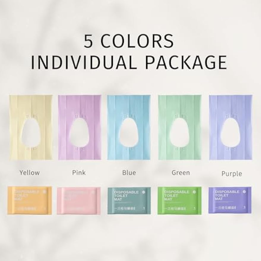 YOUNGTIME Toilet Seat Covers Disposable 20 Pack, Faster use-Sticker Free XL Waterproof Toilet Seat Cover for Adults and Kids Potty Training,Travel Accessories for Public Restrooms,Airplane(Colorful)