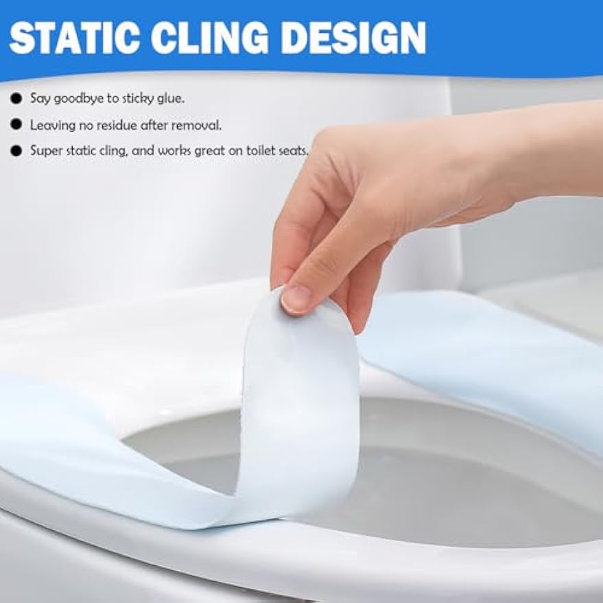 Thin and Warm Toilet Seat Cover Pad – Self-Adhesive, Adjustable and Cut-to-Fit, Comfortable and Easy to Clean, Perfect for Home Bathrooms (Grey)