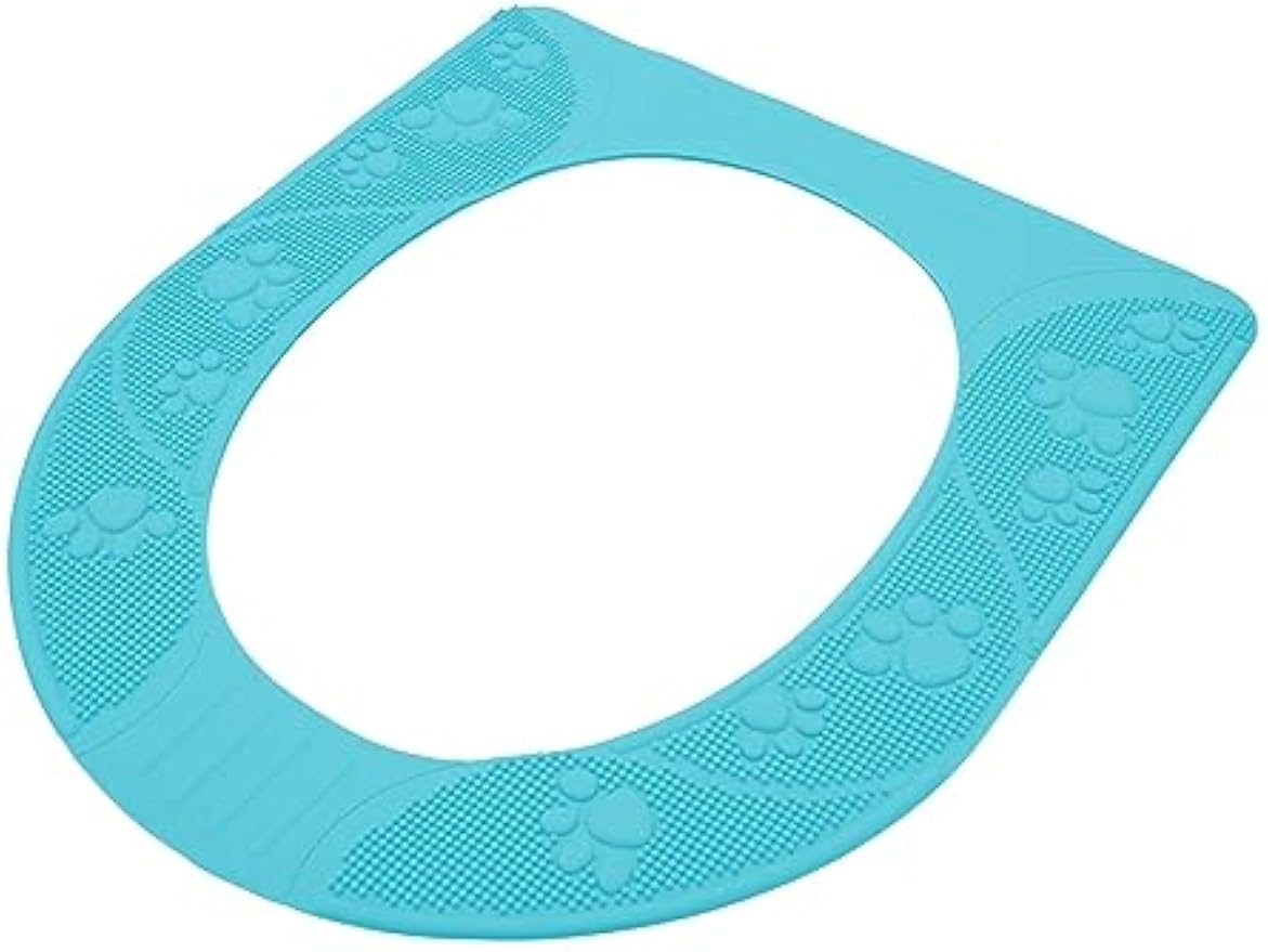 Toilet Seat Cover Toilet Seat Pad Easy To Use Colorfast For Home (Sky Blue)