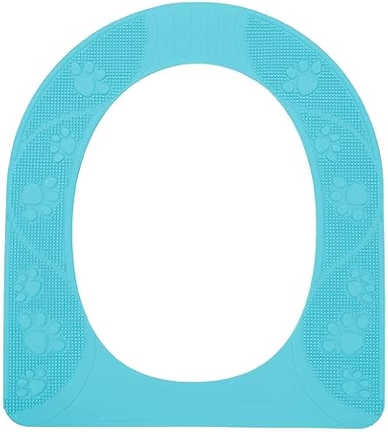 Toilet Seat Cover Toilet Seat Pad Easy To Use Colorfast For Home (Sky Blue)