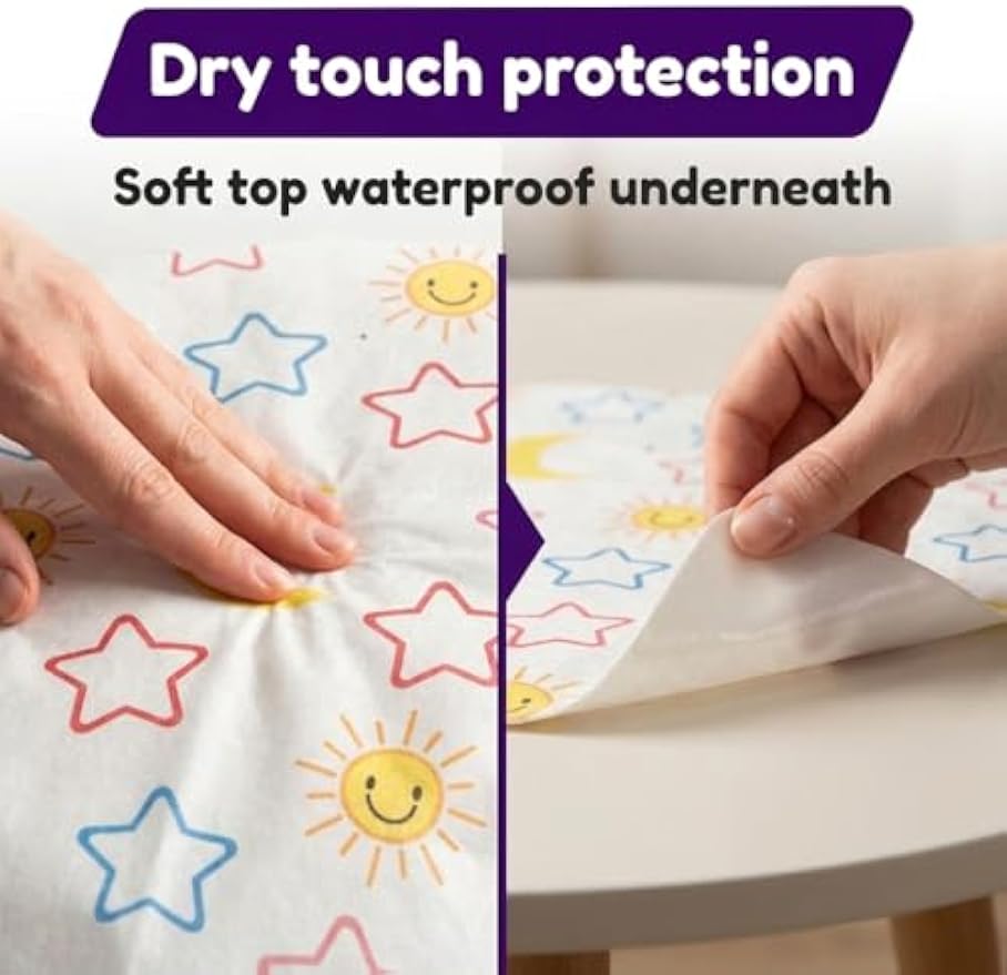 Mighty Clean Baby 44-Pack Disposable Toilet Seat Covers - XL Waterproof Potty Covers for Toddlers, Kids & Adults - Travel, Public Restrooms, Airplane, Potty Training