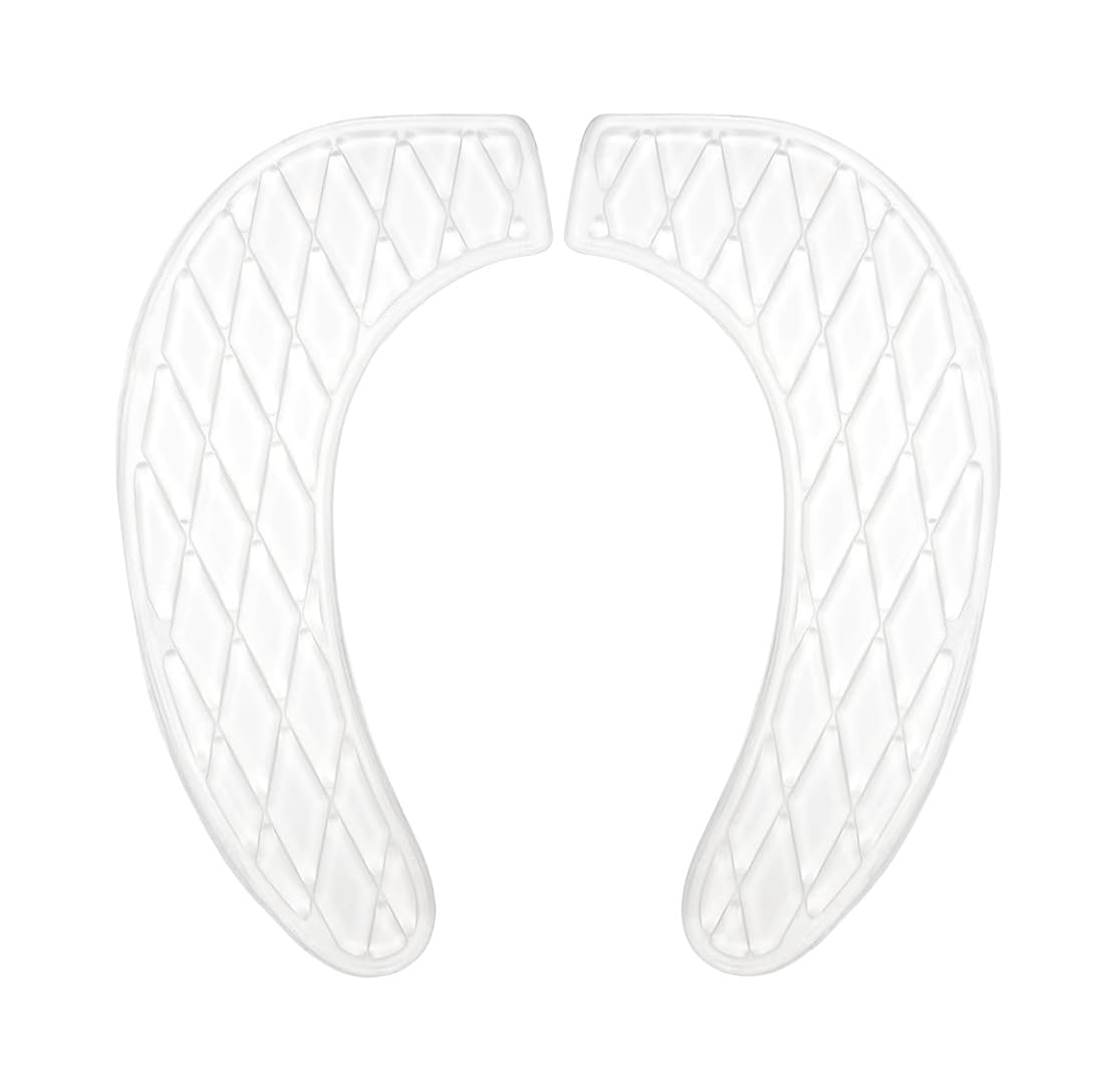 Gel Toilet Seat Cushion - Toilet Cushion for Bathroom - Portable and Washable - Universal Padded Toilet seat for Standard U Shape Toilet Seats -Adhesive Toilet Seat Cushion for Women Seniors (Clear)
