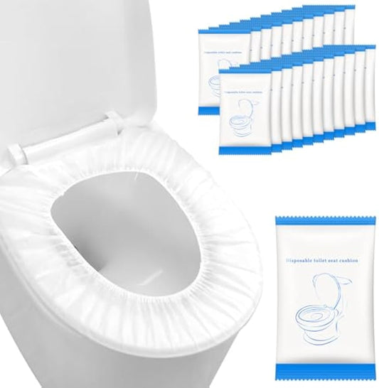 100 Pack Disposable Toilet Seat Covers for Travel Public Toilet Hospital,Portable Waterproof (Individual Package)