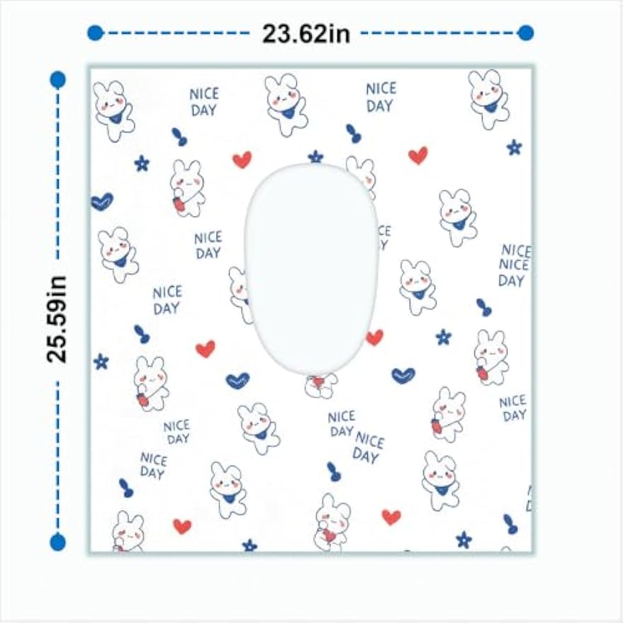 30 Pack Individually Wrapped XL Disposable Toilet Seat Covers | XL 23.62×25.59in Waterproof Toilet Seat Covers, Anti-Curl Non-Slip. Individually Wrapped for Travel & Home. Non-Flushable.