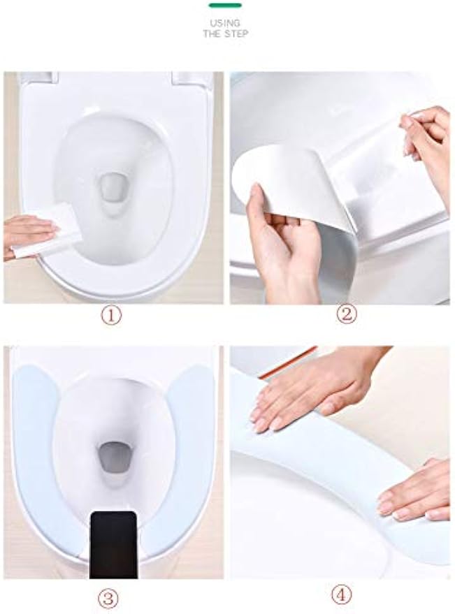4 Pack Bathroom Warmer Toilet Seat Cover Pads | Washable and Reusable Cushion for Winter