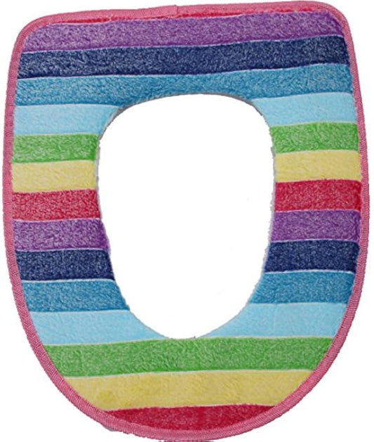 Vanki Winter Warm Toilet Seat Cover Rainbow 1pcs