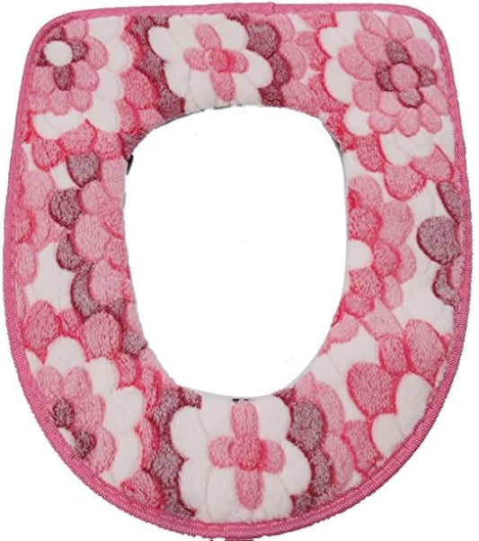 Vanki Winter Warm Toilet Seat Cover Red Flower1pcs