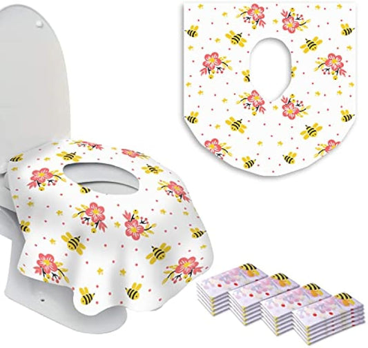 20 XL Toilet Seat Covers Disposable, Kids & Adults Travel Pack | Individually Wrapped, Waterproof, Potty Training, Toddler Liners, Travel Use