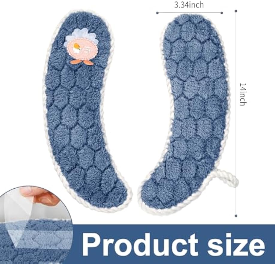 Toilet Seat Cover Bathroom Toilet Seat Cushion Toilet Seat Warmer with Handle, Washable and Reusable Toilet Seat Pads for Winter, Fits All Toilet Seats, 2 Pairs, Blue
