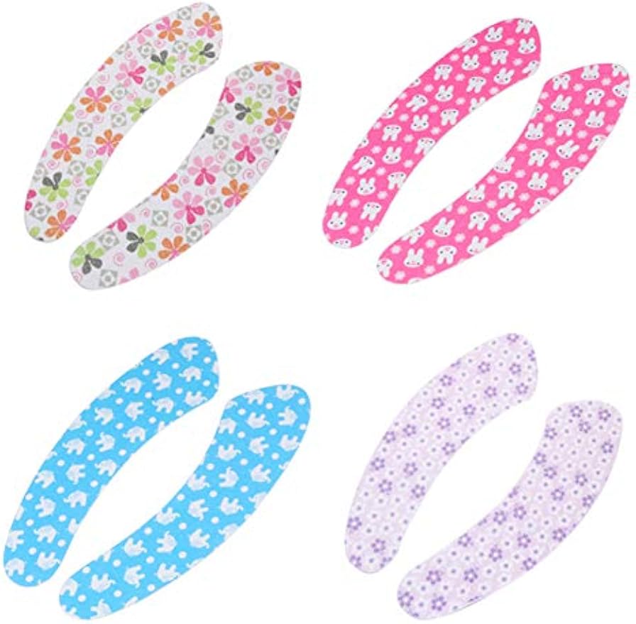 4 Pair Sticky Toilet Seat Lid Cover Pads Washable Toilet Warmer Mat Proector Liner for Bathroom Toilet Seat Cover Pads