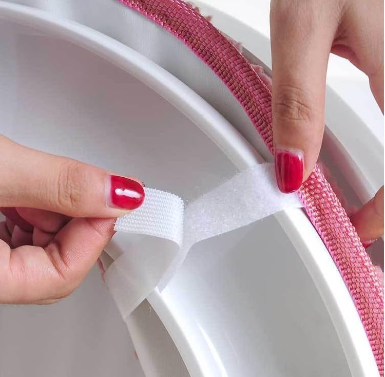 2 Pieces Thicker Bathroom Soft Toilet Seat Cover Pad with Handle Toilet Lid Cover Cushion Soft Thicker Washable Fits All Oval Toilet Seats