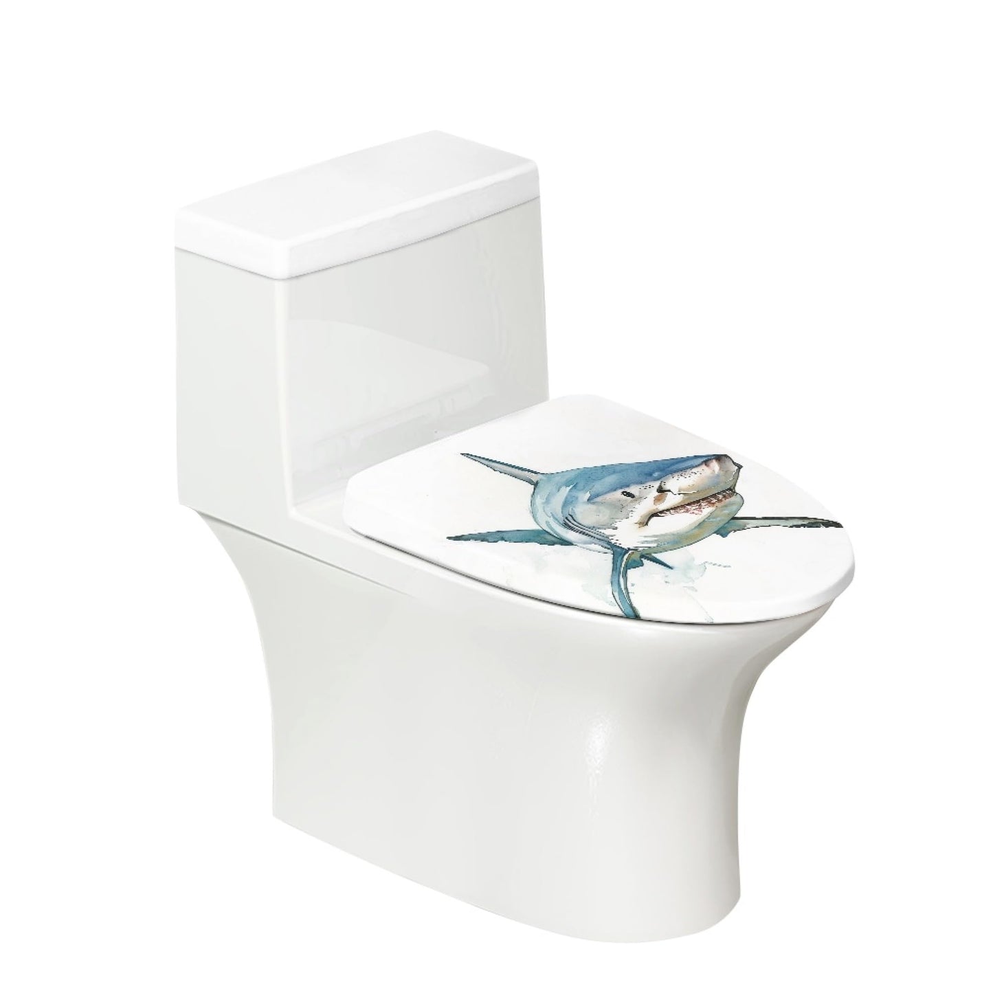 Japanese Fish Set of 2 Toilet Lid and Tank Cover Home Art Orange Pink