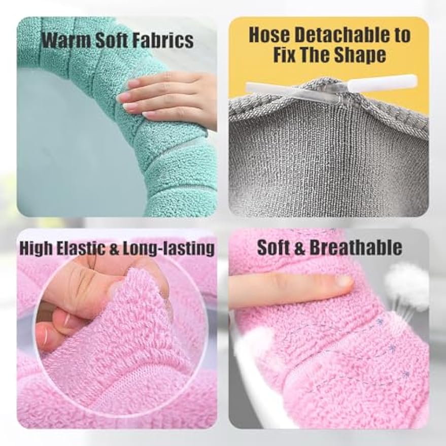 Legigo 5 Pack Toilet Seat Cover, Soft Toilet Seat Warmer Pads for Bathroom | Warmth, Comfort & Easy to Install, Toilet Seat Cushion Covers, Washable and Stretchable (Pumpkin Modelling)