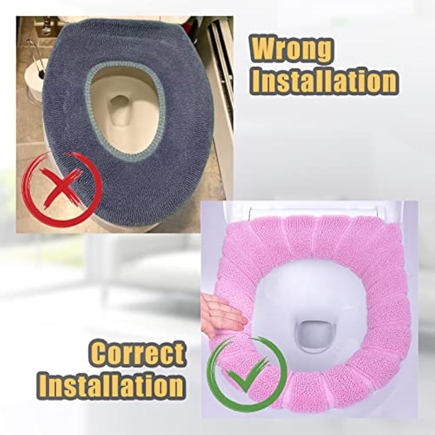 Legigo 5 Pack Toilet Seat Cover, Soft Toilet Seat Warmer Pads for Bathroom | Warmth, Comfort & Easy to Install, Toilet Seat Cushion Covers, Washable and Stretchable (Pumpkin Modelling)