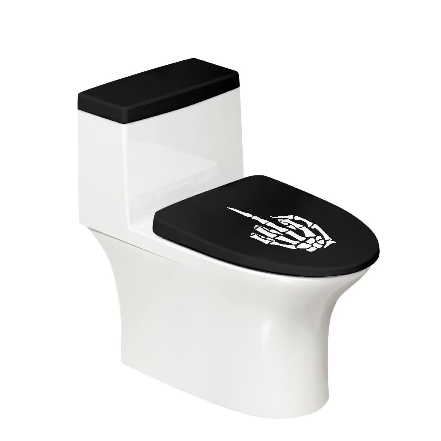 Toilet Lid Covers, Reusable Toilet Seat Covers Removable Toilet Tank Lid Cover for Hotel Home Toilet Keep Toilet Clean(Black Cats)
