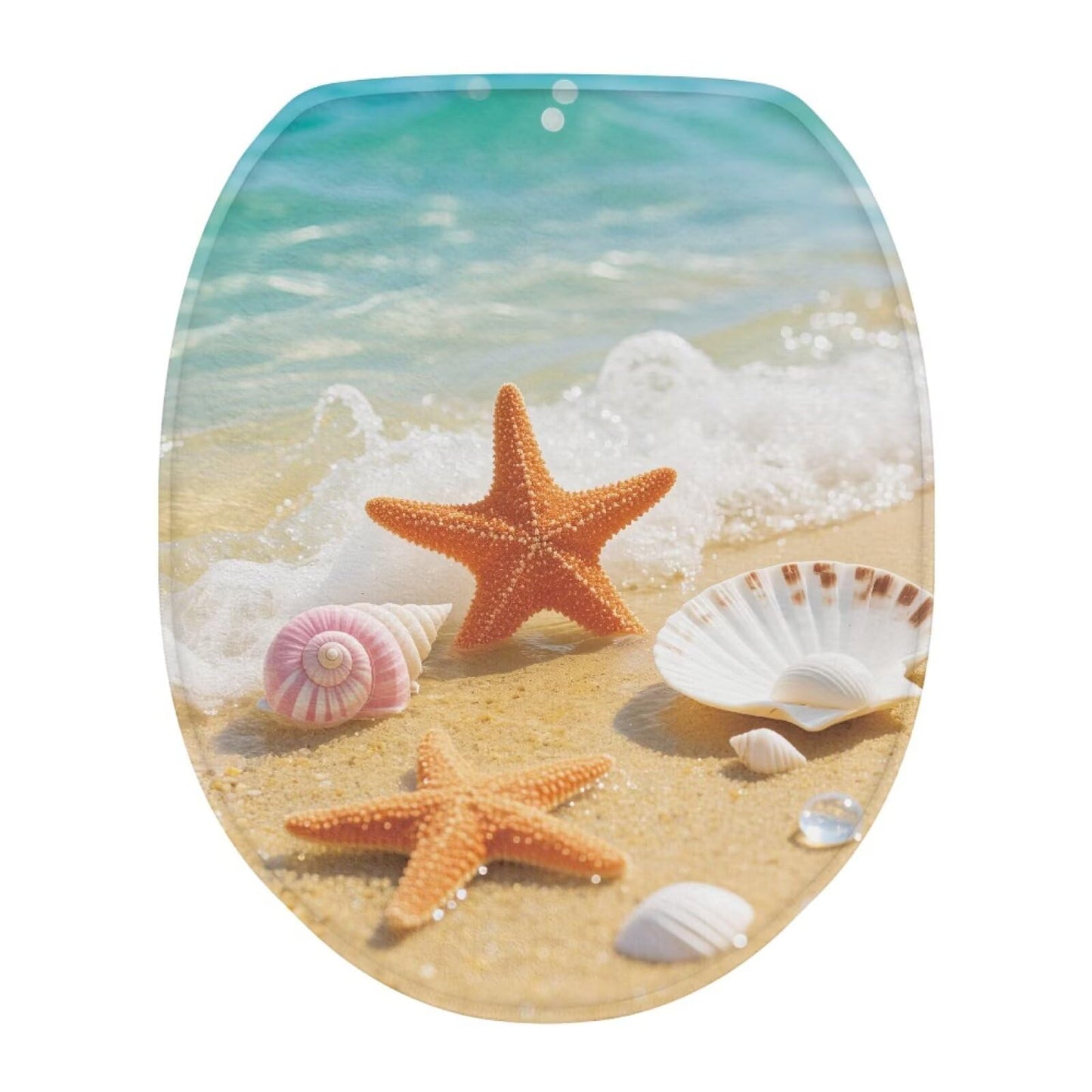 chaqlin Sea Turtle Floral Print Toilet Seat Covers for Bathroom Easy to Clean Toilet Lid Cover Bathroom Decoration Accessories Seat Covers Fits Most Toilets
