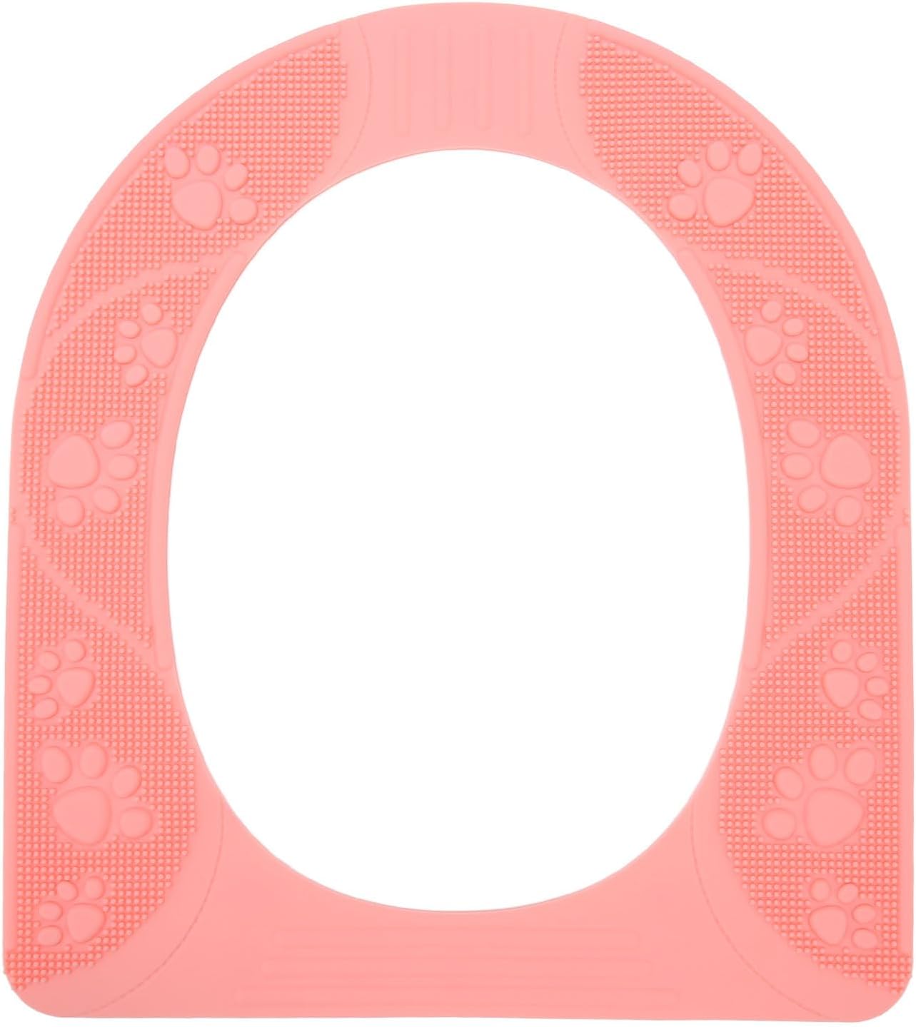 Silicone Toilet Seat Cover, Non Slip Design (Pink) | Washable, soft and durable material, easy to install, fits standard toilets