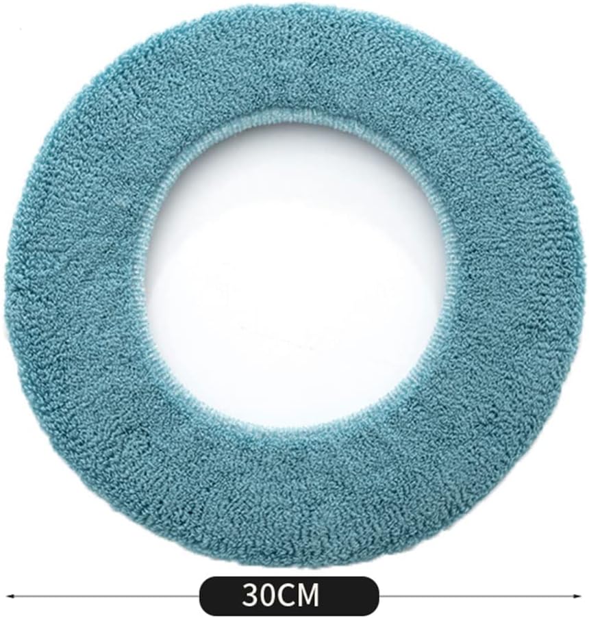 3Pcs/Pack Bathroom Soft Thicker Warmer Stretchable Washable Cloth Toilet Seat Cover Pads (Light Purple, Dark Green, Gray)