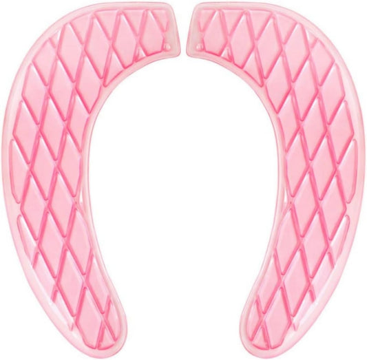 Gel Toilet Seat Cushion - Portable and Washable - Universal padded toilet seat for Standard U Shape Toilet Seats -Adhesive Toilet Seat Cushion for Women Seniors(Pink)