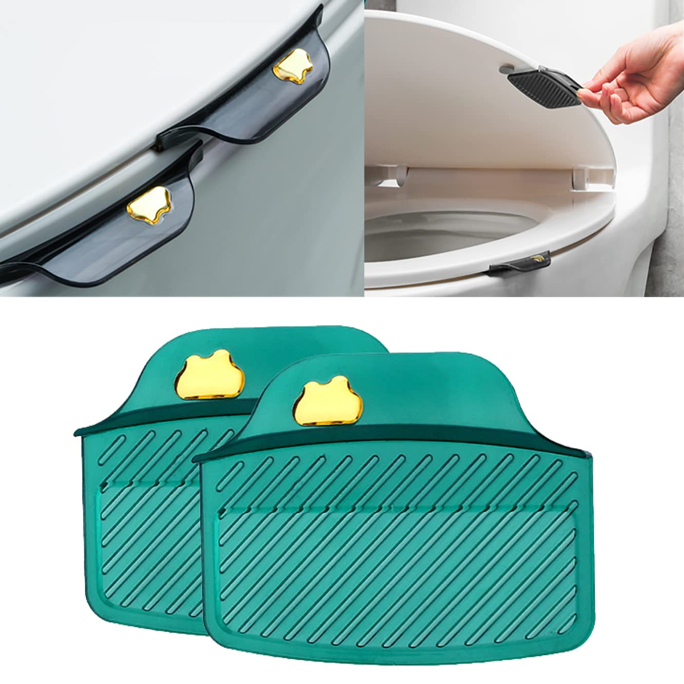 2-Piece Toilet Seat Handle Lifter Toilet Seat Cover Lifter for Any Toilet Cover/Seat (2 PCS Black Lifter)