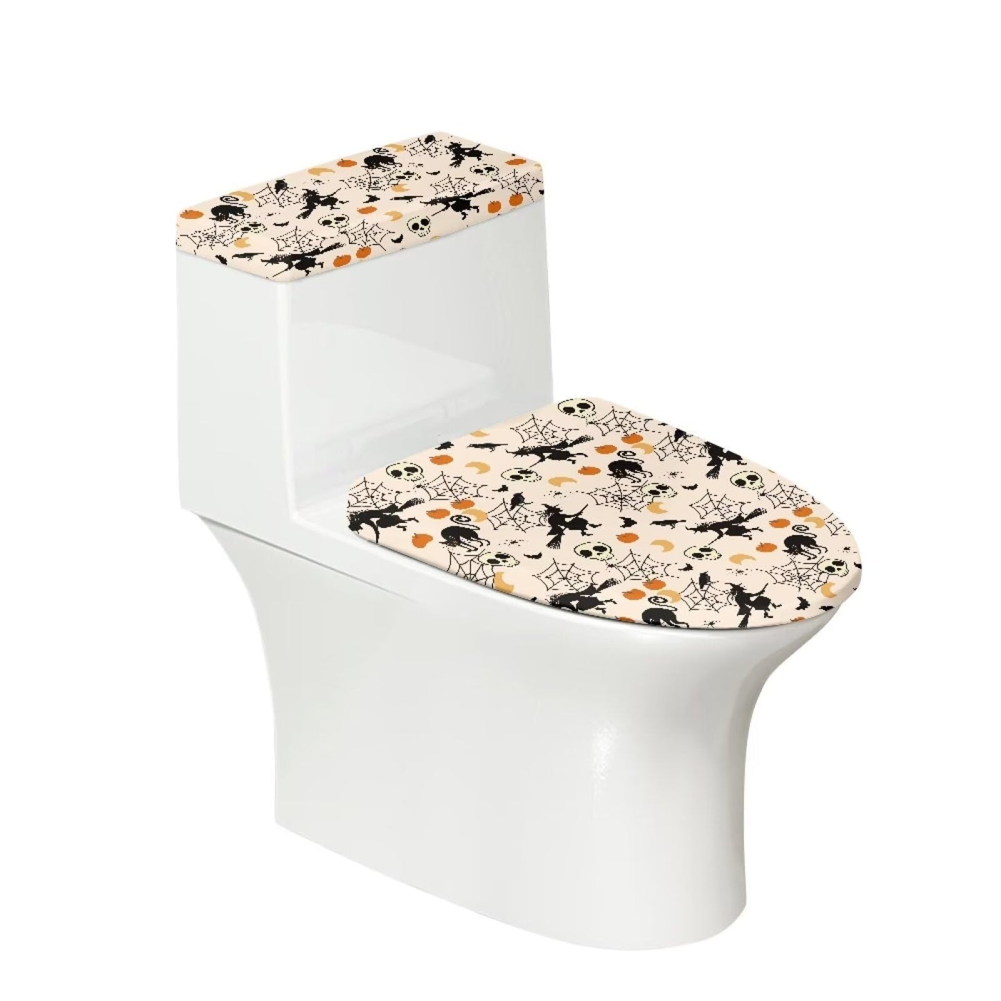 Toilet Lid Covers, Reusable Toilet Seat Covers Removable Toilet Tank Lid Cover for Hotel Home Toilet Keep Toilet Clean(Black Cats)