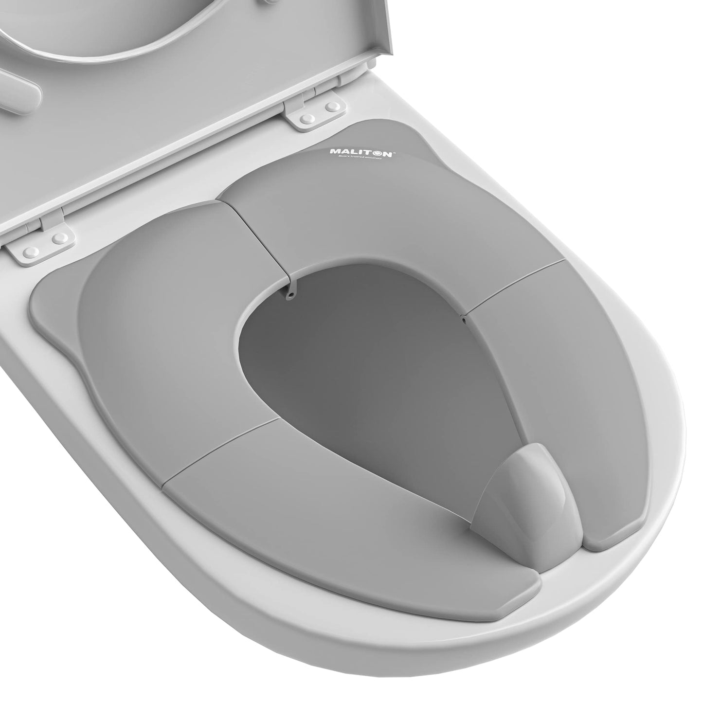 Maliton Foldable Travel Potty Training Seat for Toddlers, Green Frog | Portable Potty Seat for Toddler & Kids, Non-Slip Potty Training Toilet Seat Cover for Boys Girls, Includes Free Travel Bag