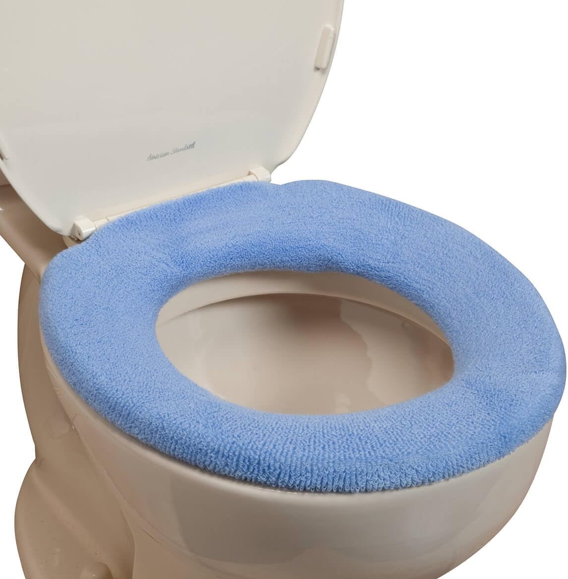 Elastic Cushioned Toilet Seat Cover Universal Fit White | Ivory