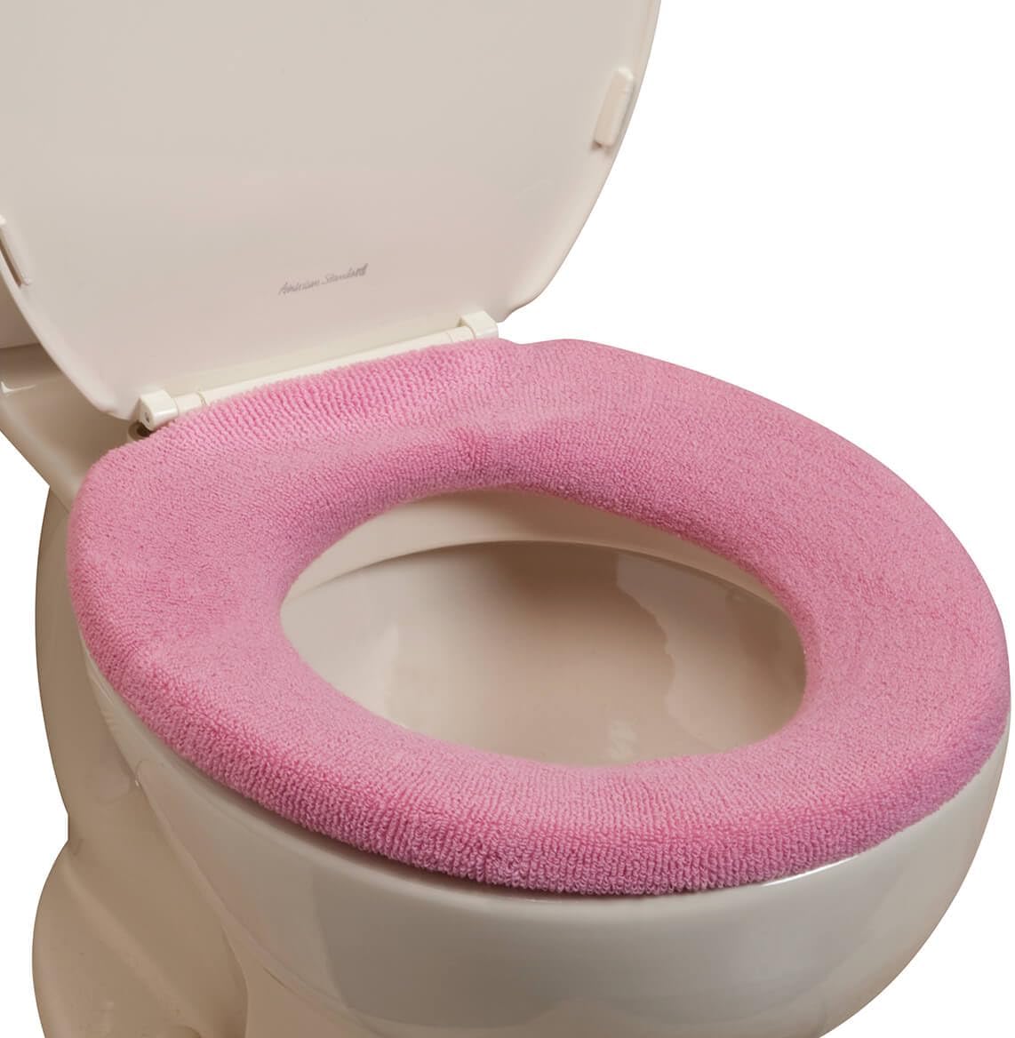 Elastic Cushioned Toilet Seat Cover Universal Fit White | Ivory