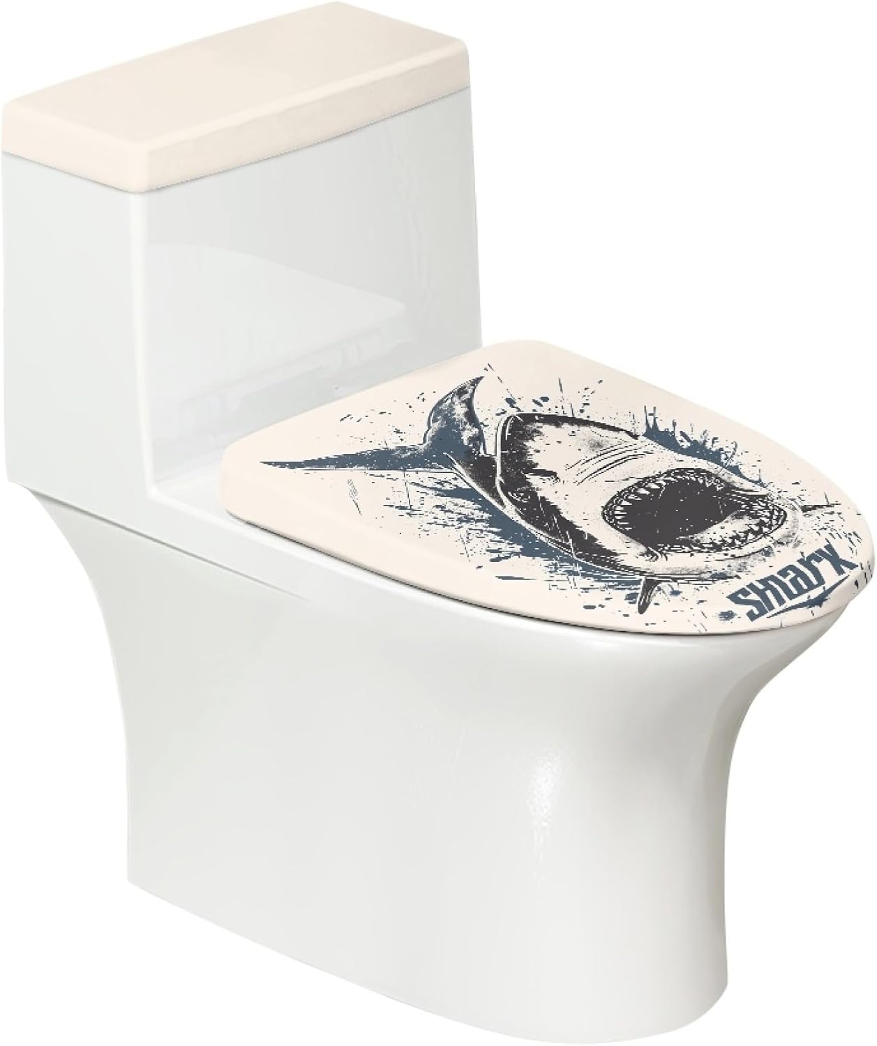 Japanese Fish Set of 2 Toilet Lid and Tank Cover Home Art Orange Pink
