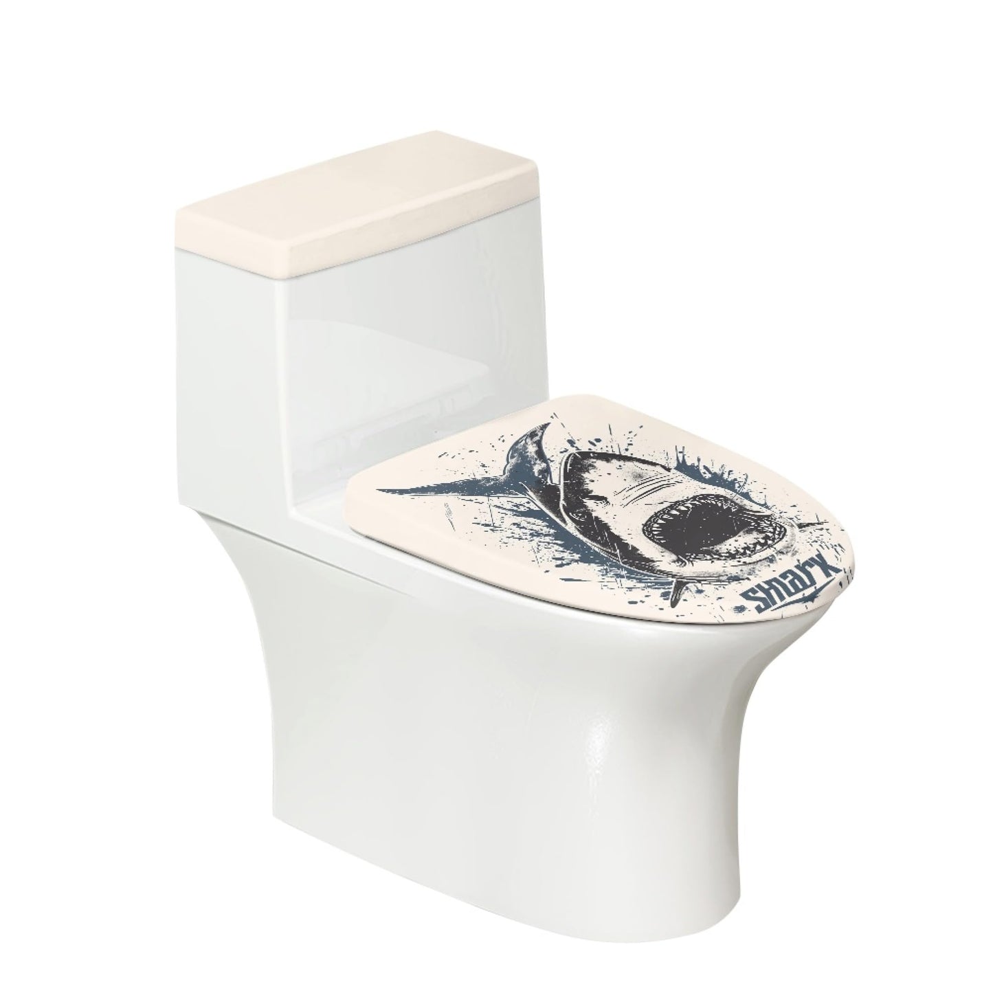 Japanese Fish Set of 2 Toilet Lid and Tank Cover Home Art Orange Pink