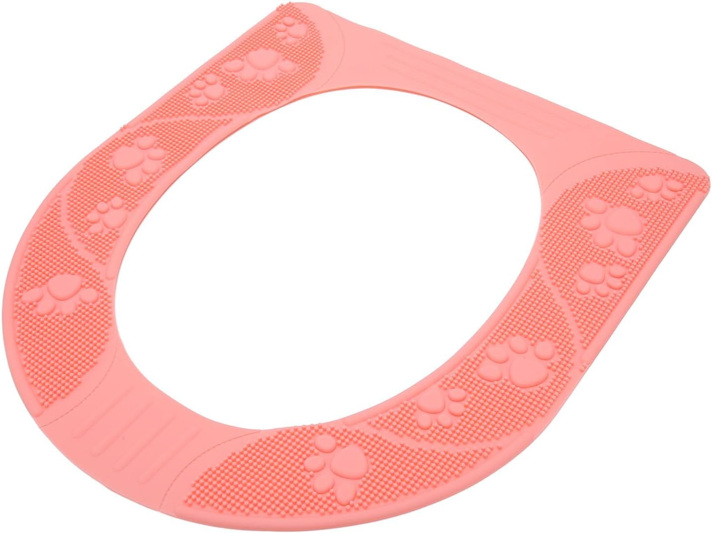 Silicone Toilet Seat Cover, Non Slip Design (Pink) | Washable, soft and durable material, easy to install, fits standard toilets