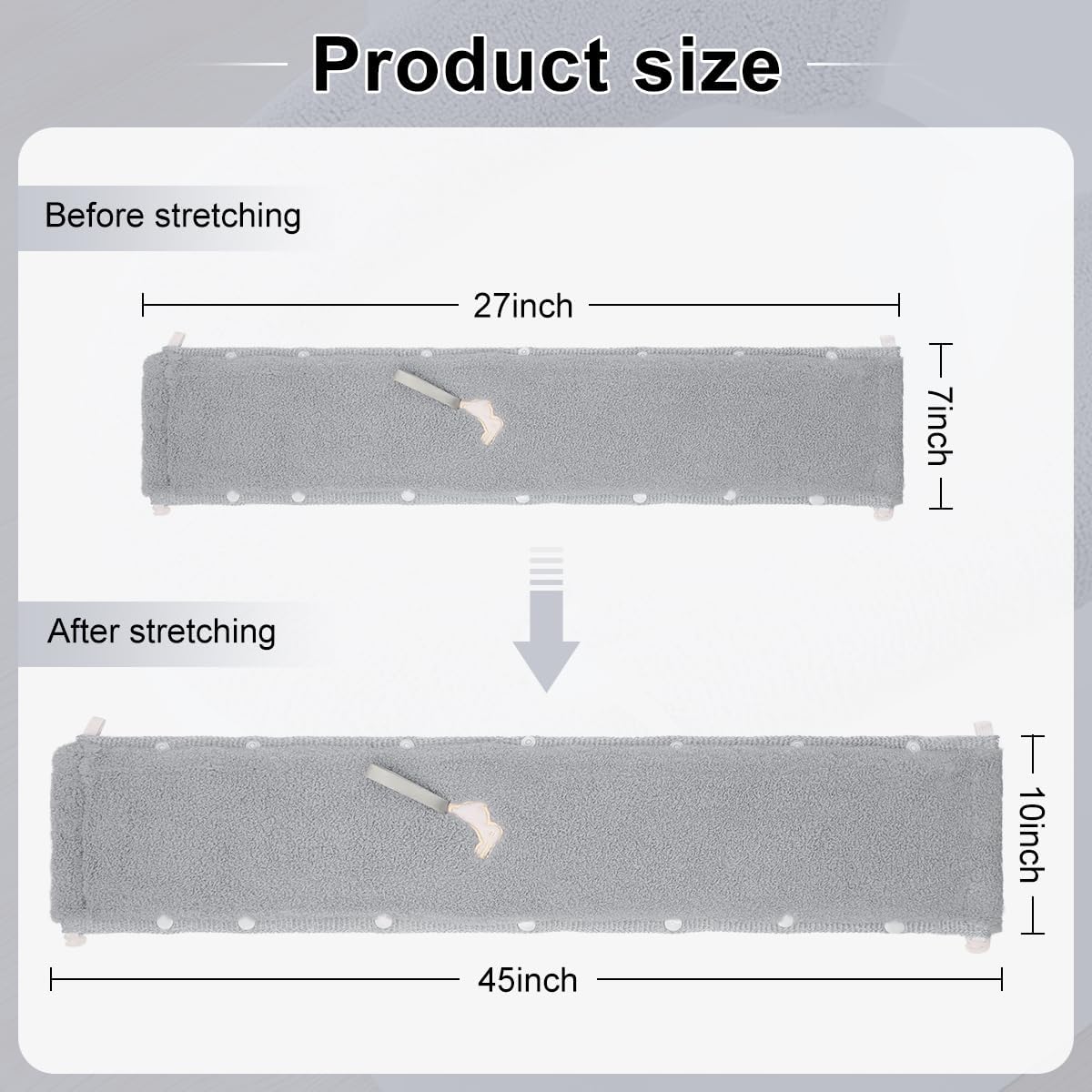 2 Packs Toilet Seat Cover, Plush Warm Bathroom Toilet Seat Cushion with Snaps Fixed Washable and Reusable Toilet Seat Lid Cover Pads, Fits Most Toilet Seats, Light Grey