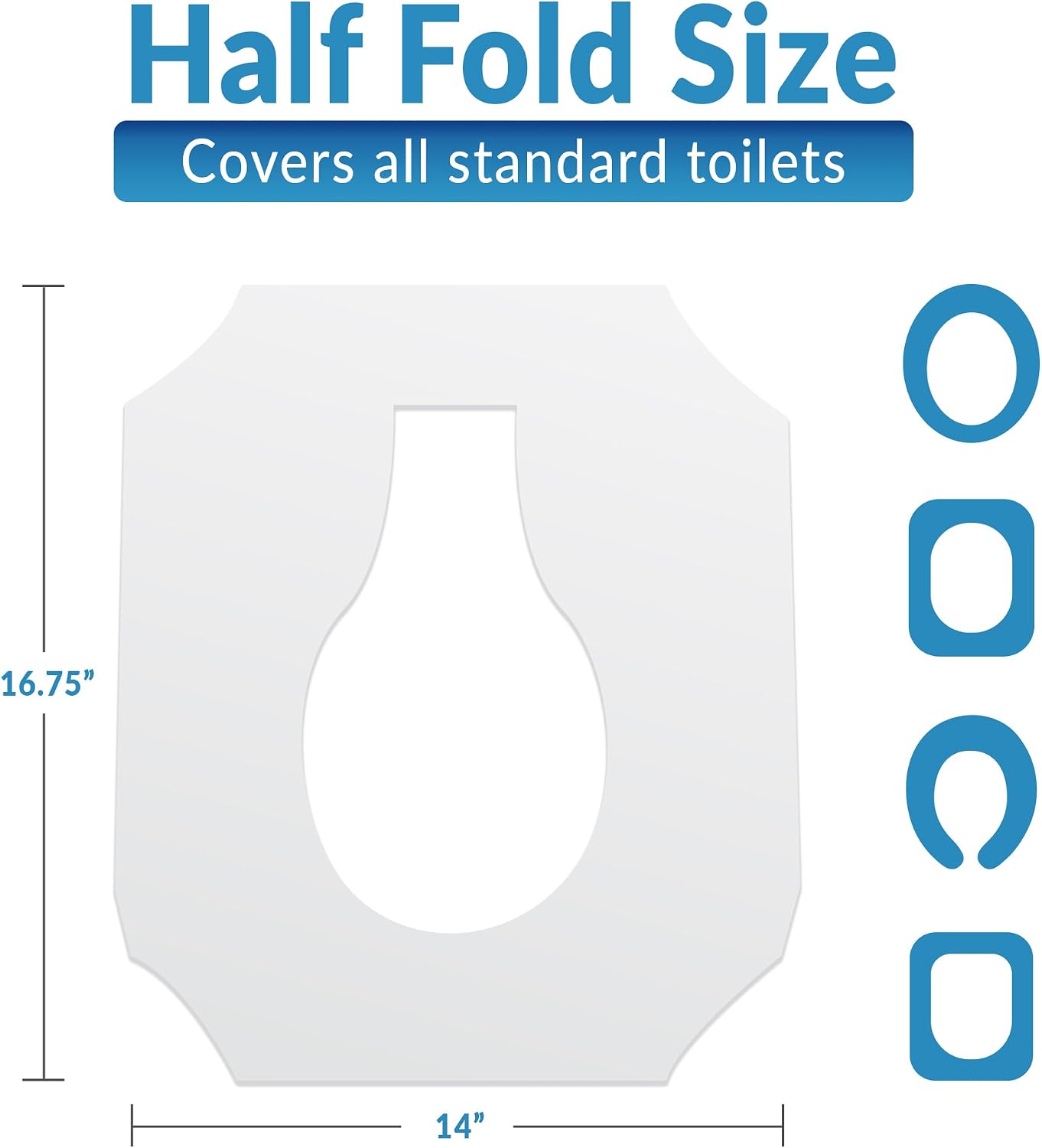 Reli. Toilet Seat Covers (1250 Pcs, 5 Packs of 250) Flushable | Disposable Toilet Seat Cover 14x16" (Half-Fold) | Paper Liners for Restroom, Bathroom, Travel, Camping, Potty Training