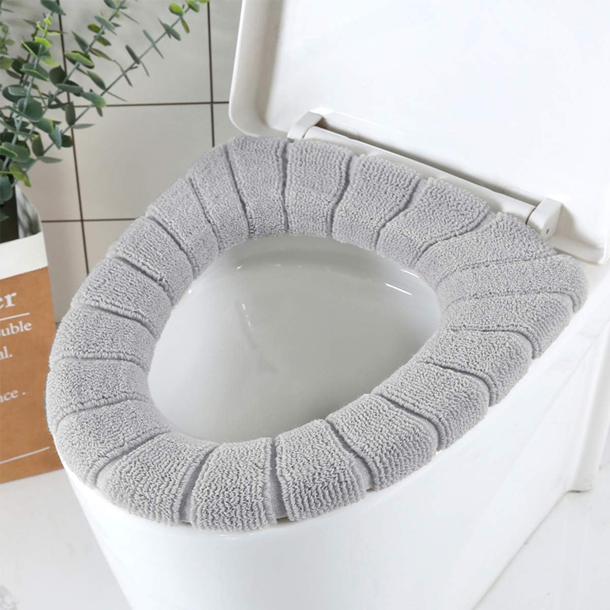 Thicken Toilet seat Cover Cushion Pads Luxury Toilets Warm Toilet seat Covers Warm Toilet Seat Mat Super Warm Universal (5-Pack,Random Color)