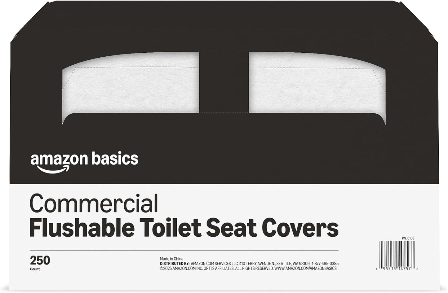 Amazon Basics Disposable Toilet Seat Covers, 4 Packs of 250 Count